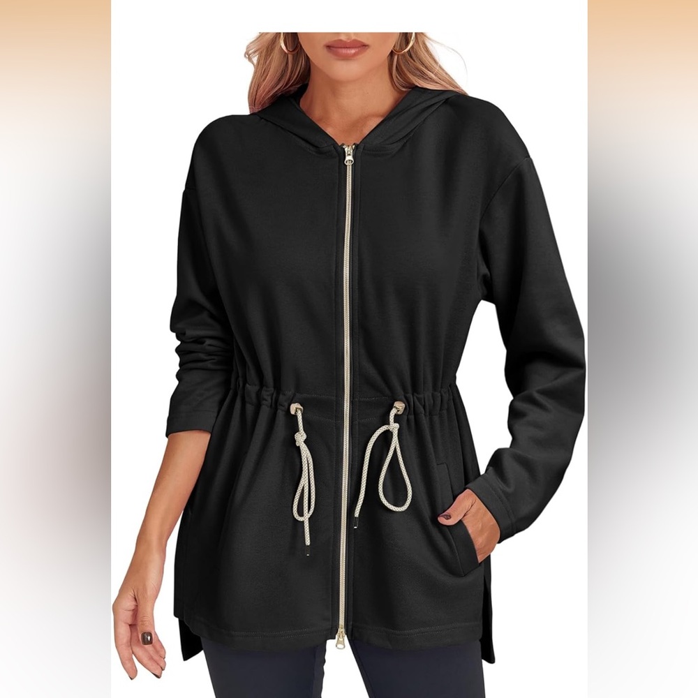 Black Zip-Up Women's Sweater